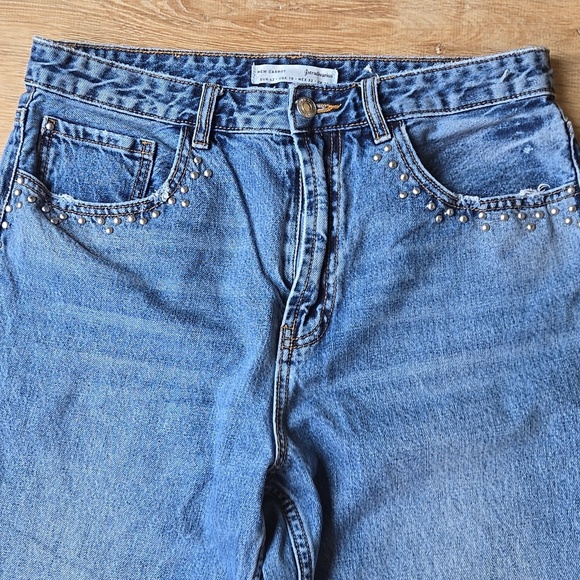 STRADIVARIUS New Carrot Studded Jeans Sz 10 - Picture 2 of 10